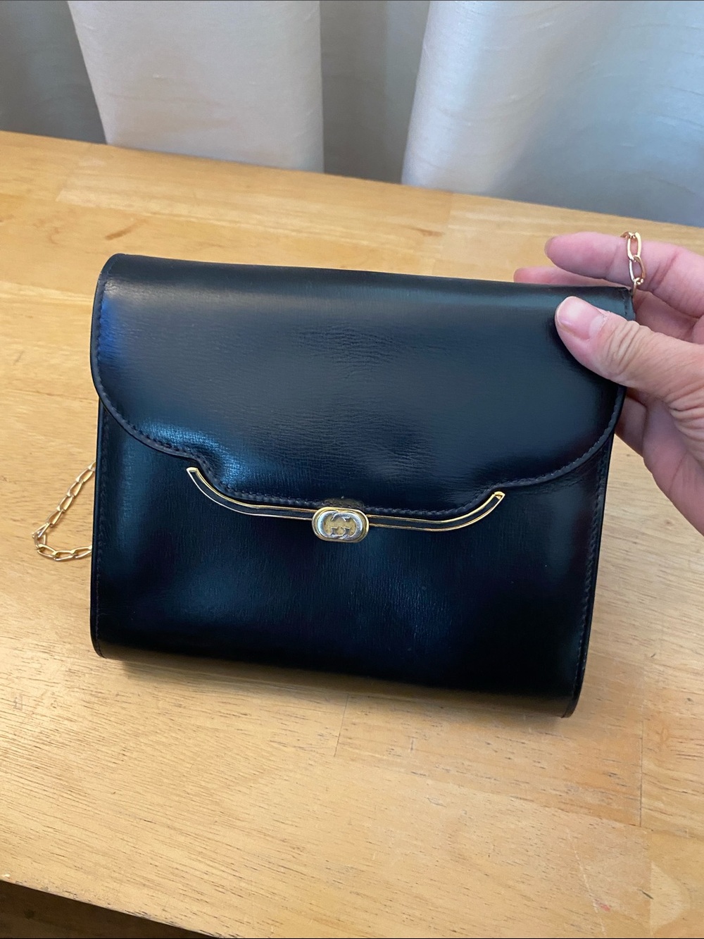 Gucci Black Chain Clutch